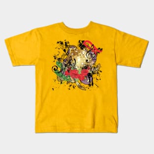 Grunge Gold Disco Ball Kids T-Shirt